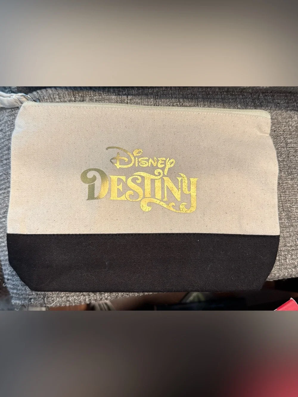 Handmade Disney Destiny Canvas Makeup Bag Cosmetic Pouch Travel Bag NWOT